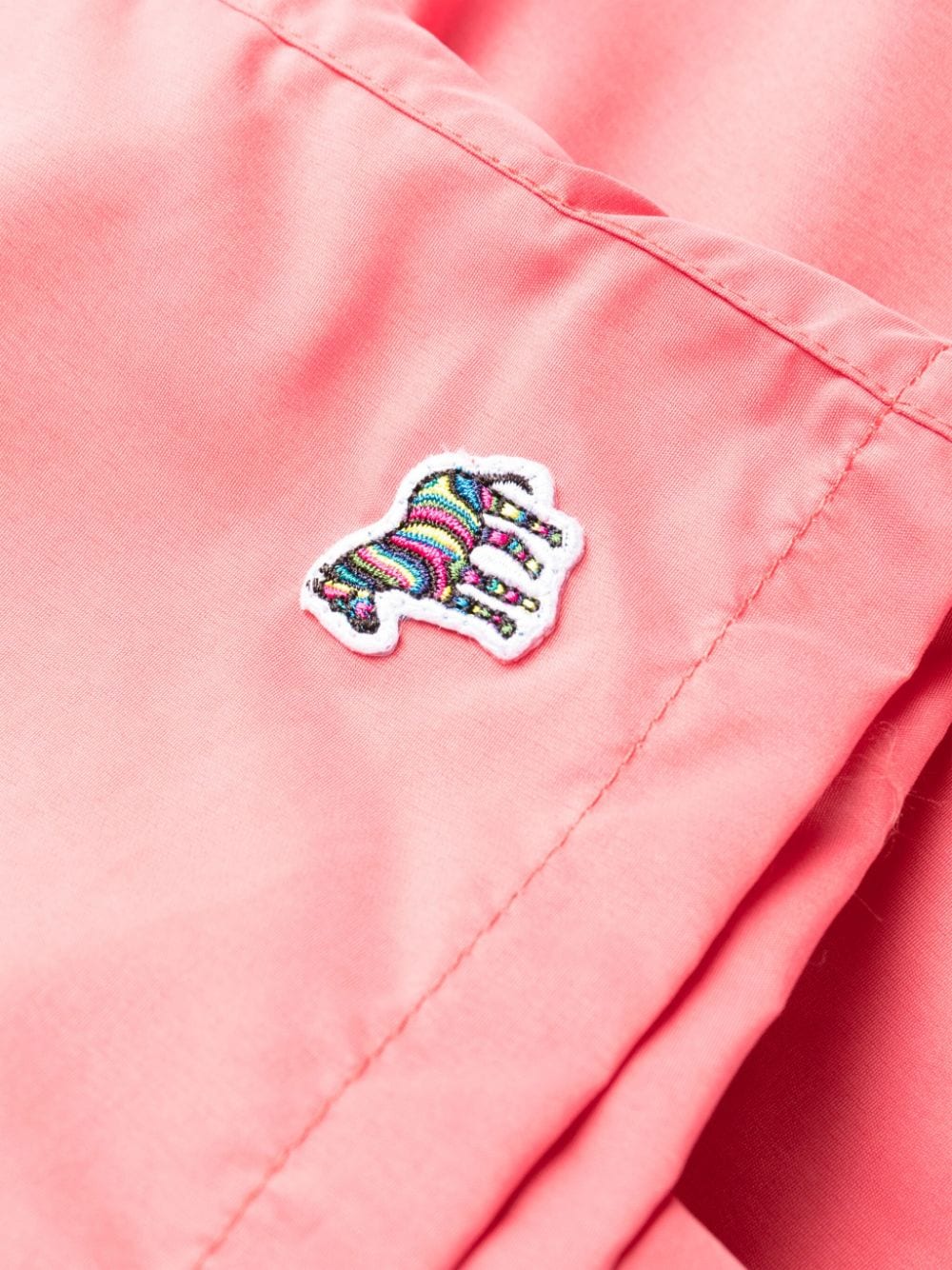 Shop Paul Smith Zebra-motif Drawstring-waist Swim Shorts In Pink