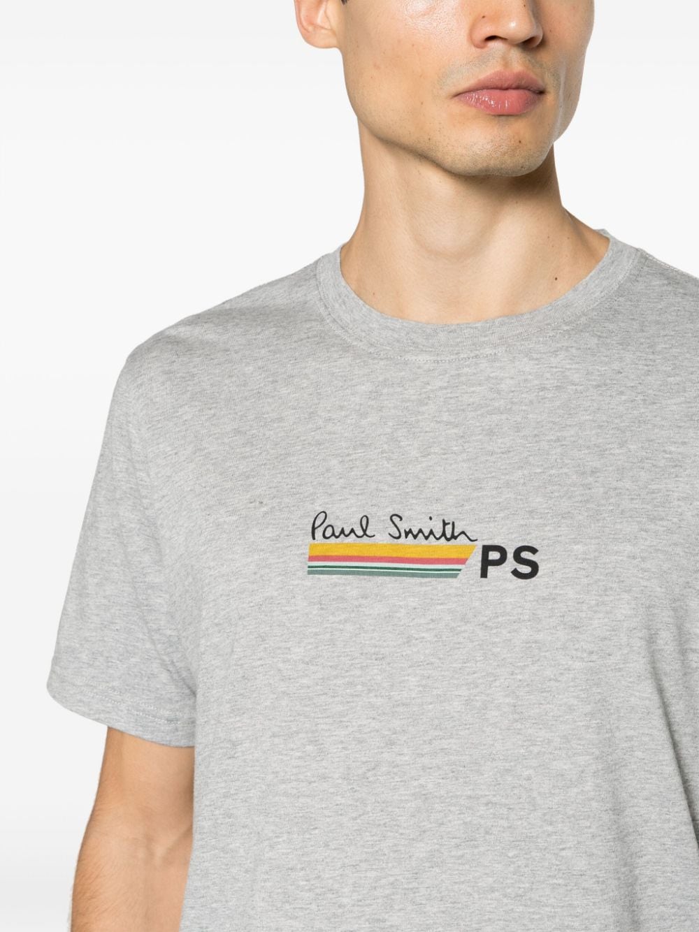 PS Paul Smith Katoenen T-shirt met logoprint Grijs