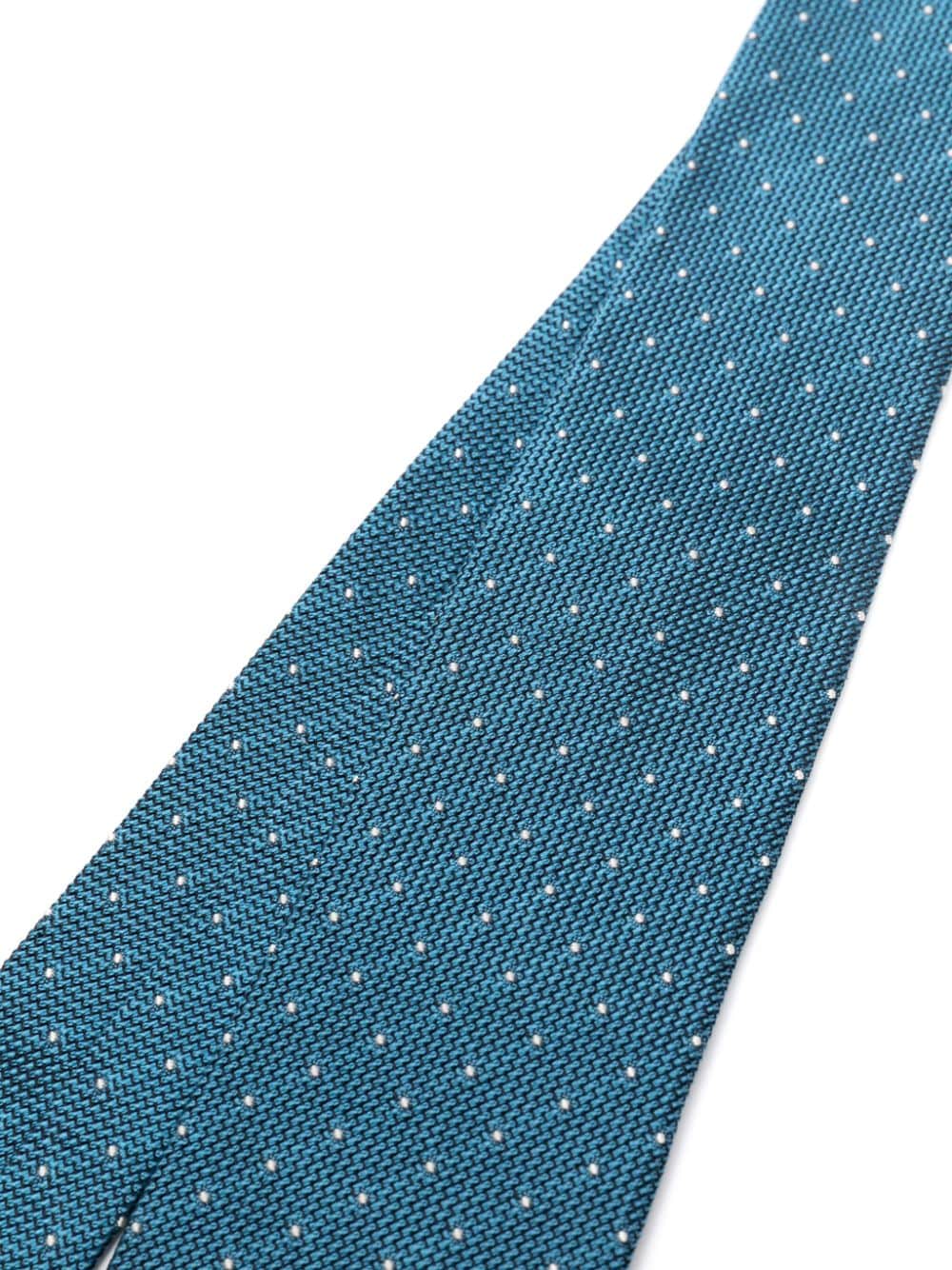 Shop Paul Smith Polka Dot-embroidered Silk Tie In Blue