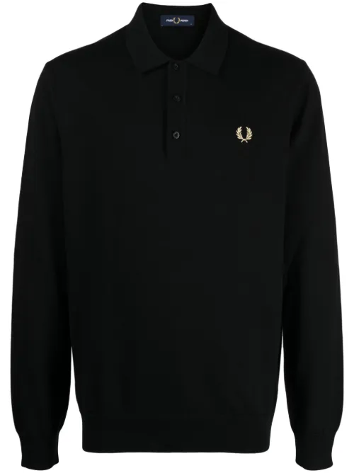 Pull en laine mélangée à logo brodé - Fred Perry - Modalova