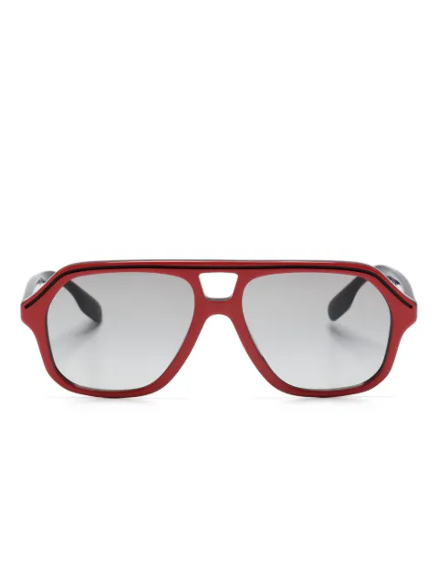 Burberry Kids two-tone engraved-logo pilot sunglasses