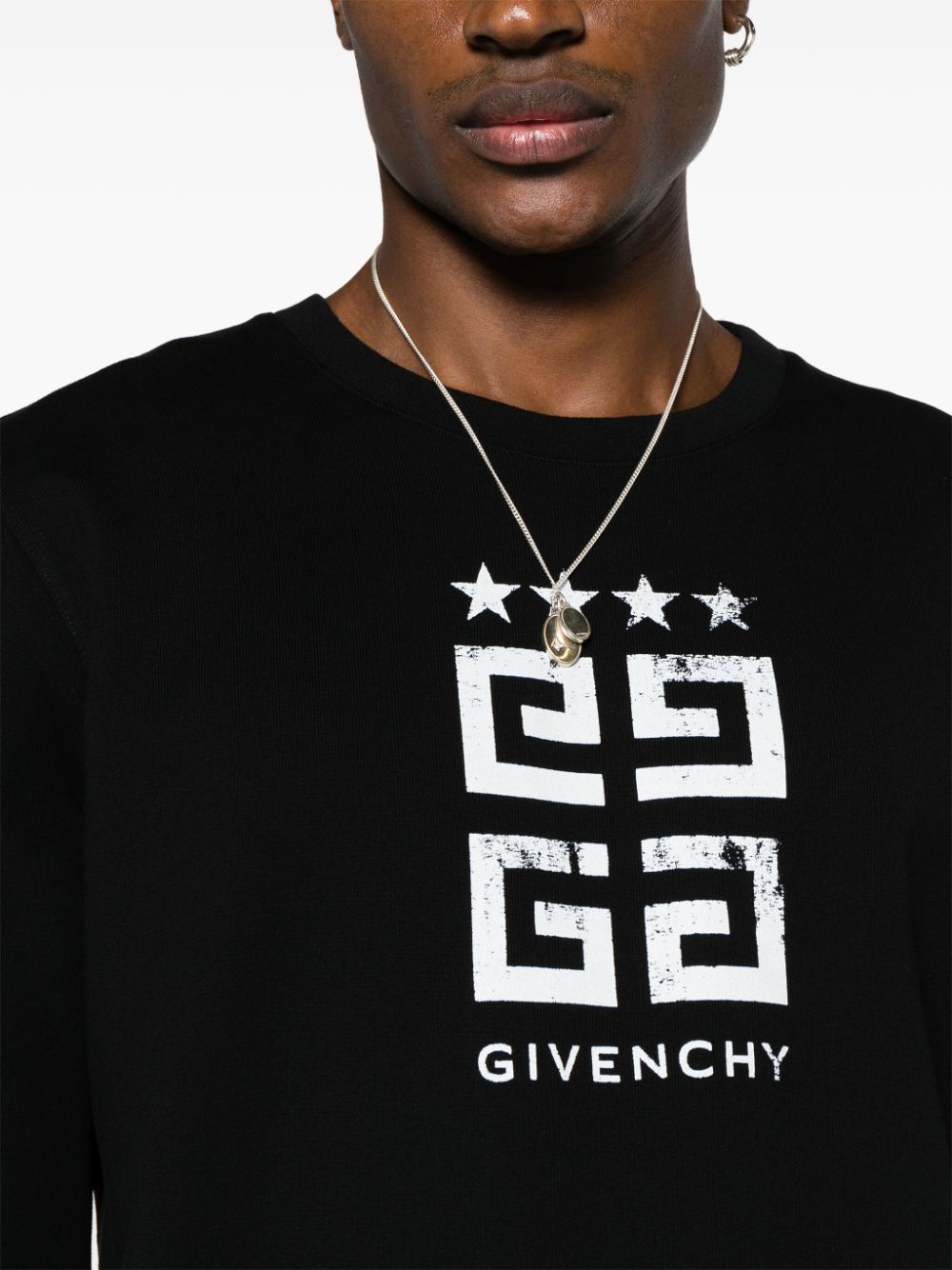 Shop Givenchy 4g-print Cotton Sweatshirt In Black