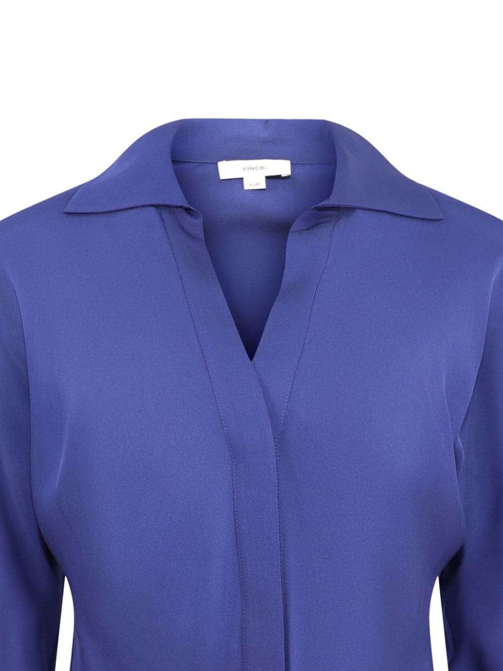 Shop Vince Bias Dolman Silk Blouse In Blue