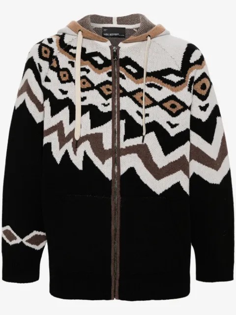 Neil Barrett Gestrickter Norway Hoodie