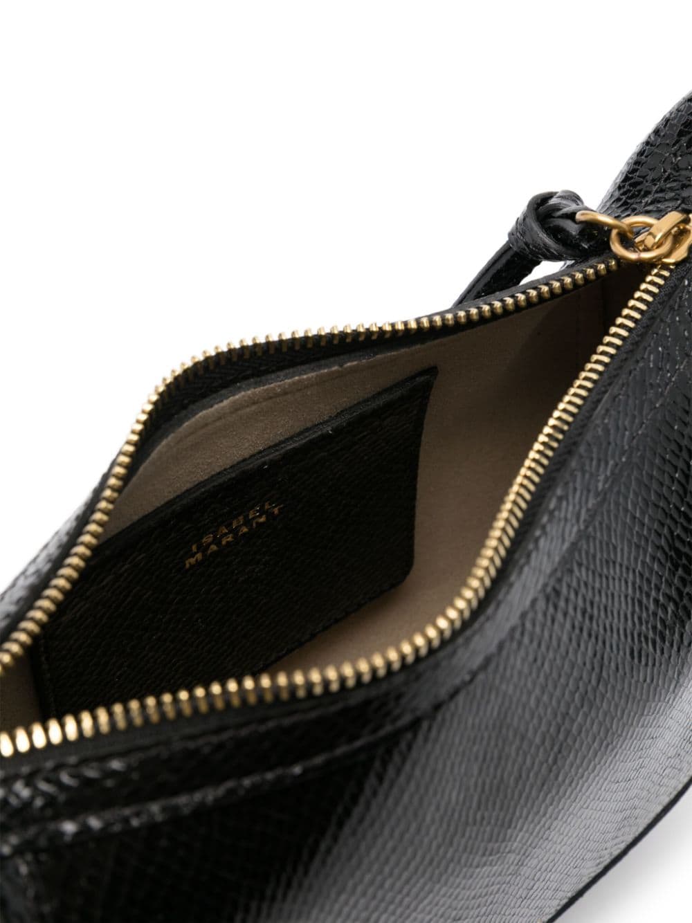 Shop Isabel Marant Oskan Leather Shoulder Bag In Black
