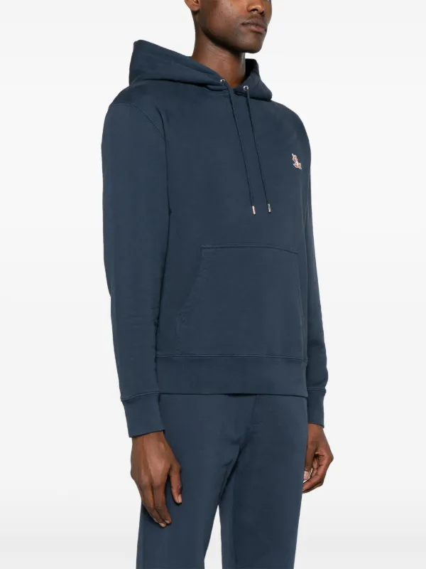 Maison Kitsuné Chillax Fox Cotton Hoodie | Blue | FARFETCH JO