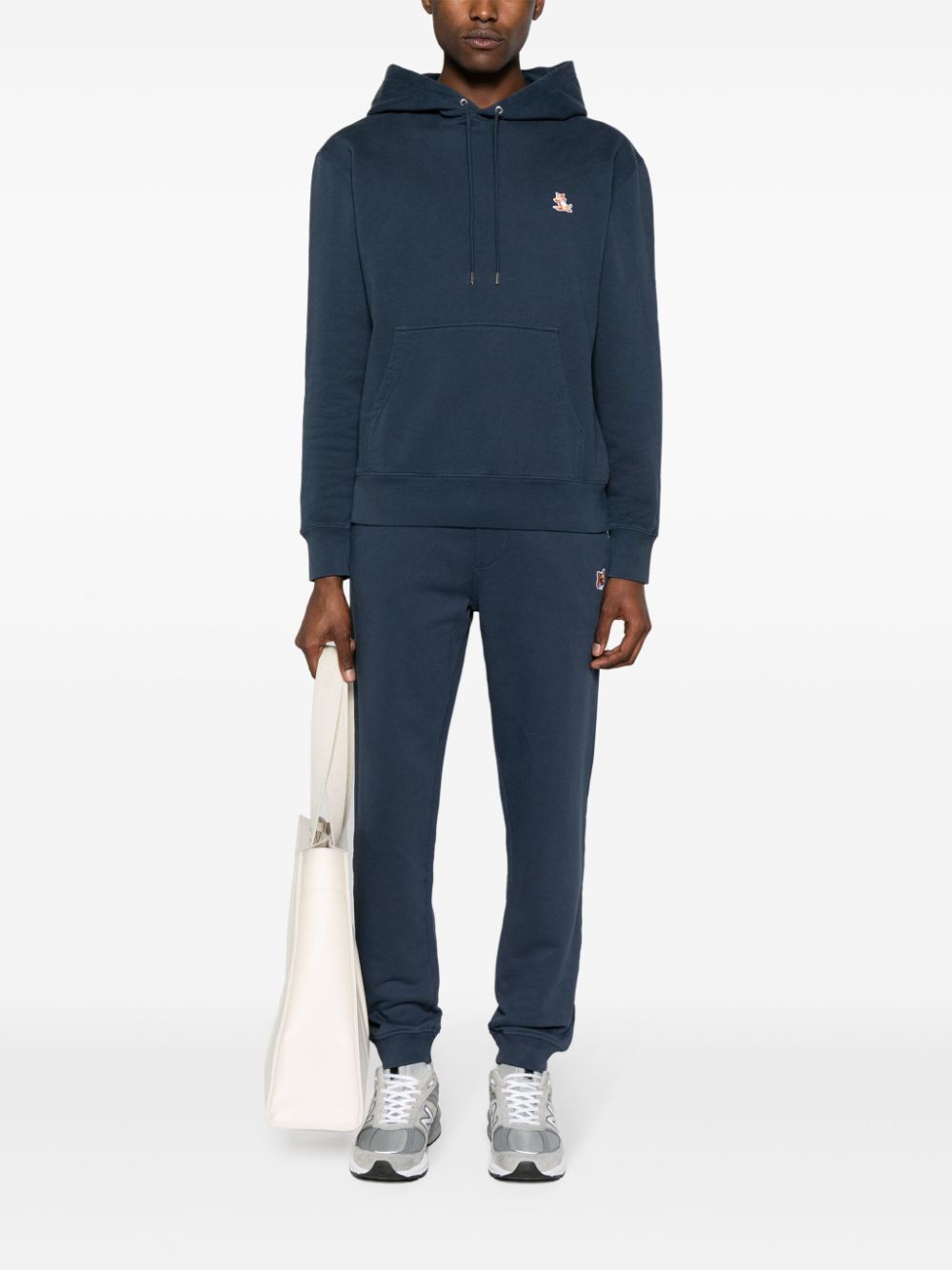 Maison Kitsuné Chillax Fox katoenen hoodie - Blauw