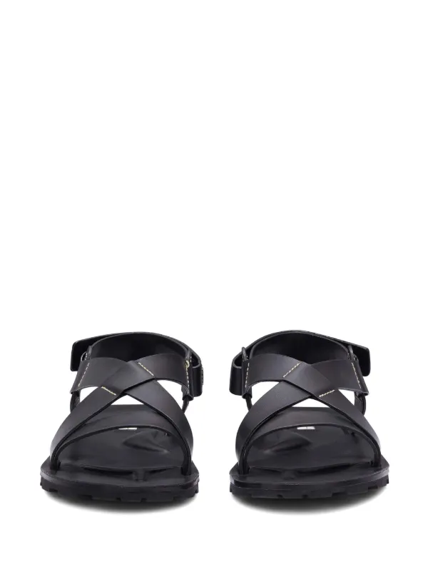 Jil Sander レザー サンダル | ブラック | FARFETCH JP