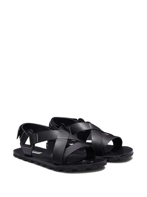 Jil Sander レザー サンダル | ブラック | FARFETCH JP