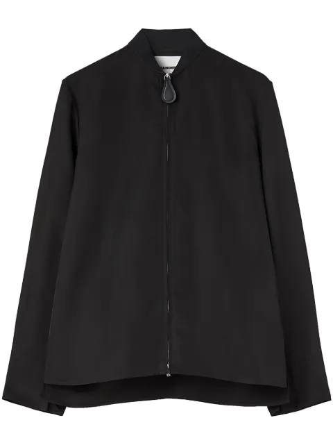 Jil Sander zip-up twill shirt
