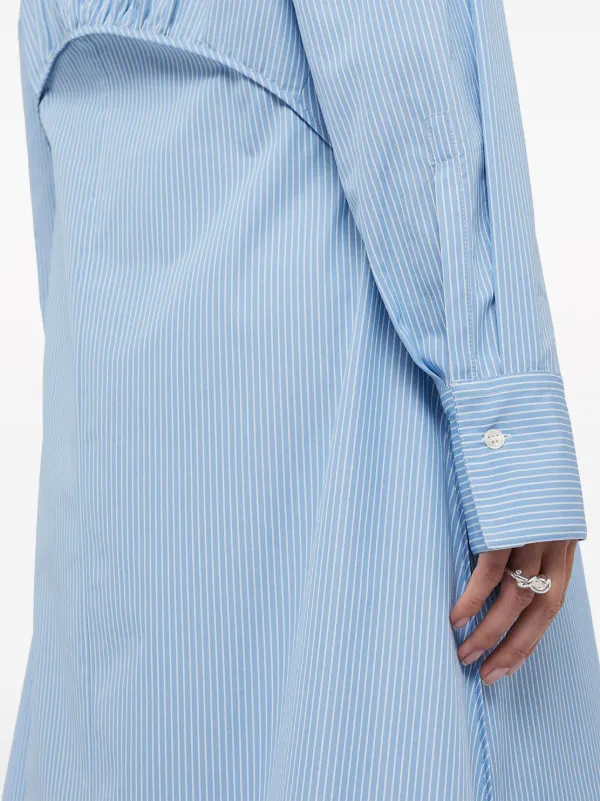 JIL SANDER ジルサンダー コットン シャツ ドレス ブルー Jil Sander シャツドレス | ブルー | FARFETCH JP