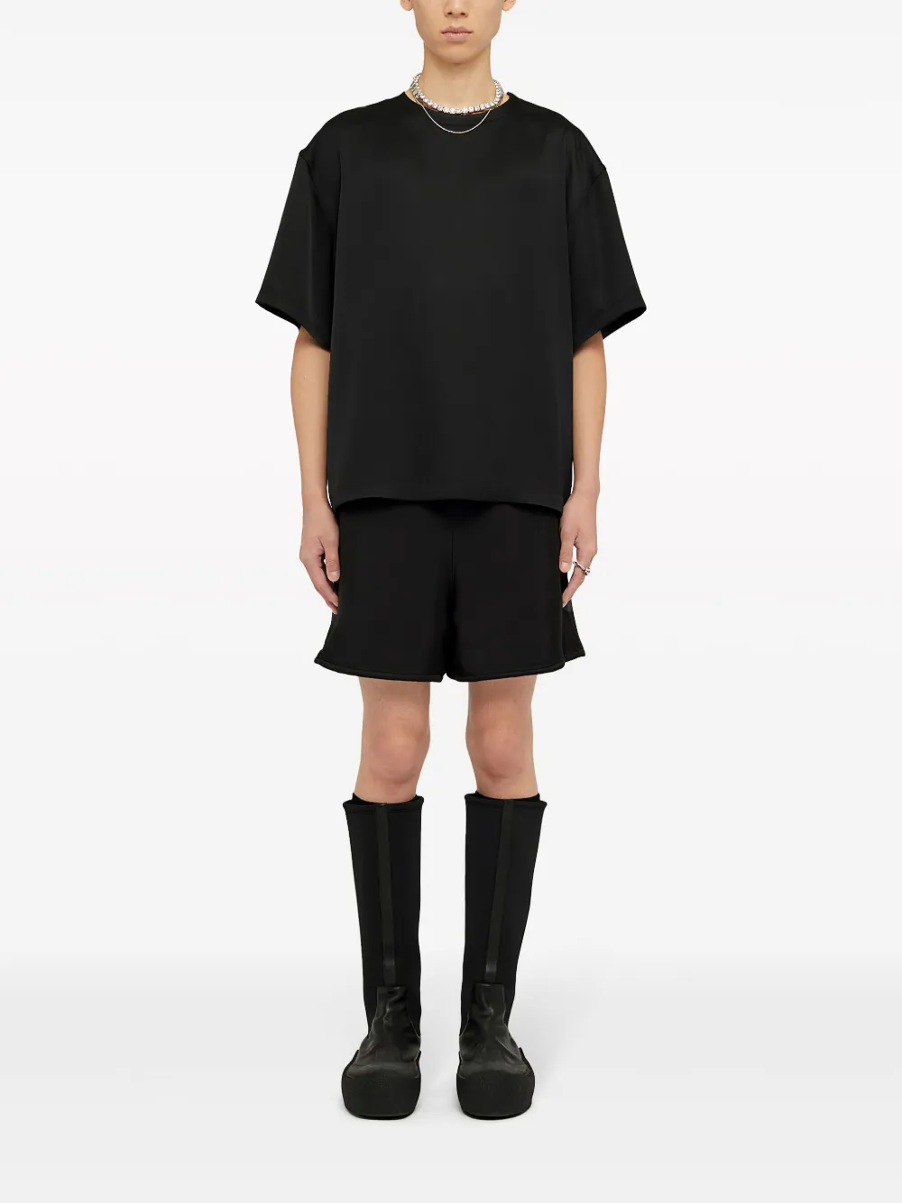 Shop Jil Sander Crew-neck Short-sleeve T-shirt In Black