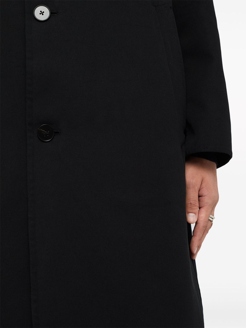Shop Jil Sander Notched-lapel Single-breasted Coat In Black