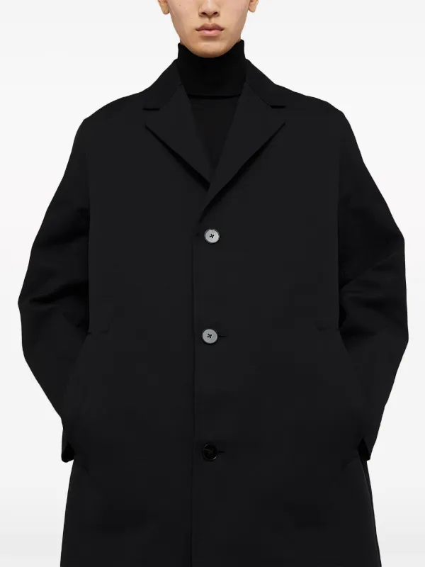 Jil Sander ノッチドラペル シングルコート | ブラック