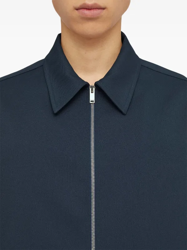 Jil Sander zip-fastening crepe-texture Shirt - Farfetch