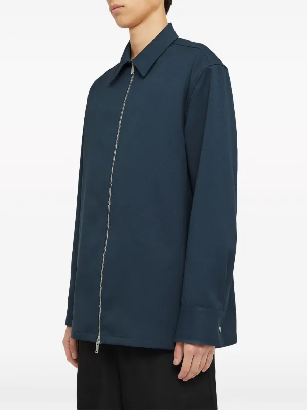 Jil Sander zip-fastening crepe-texture Shirt - Farfetch