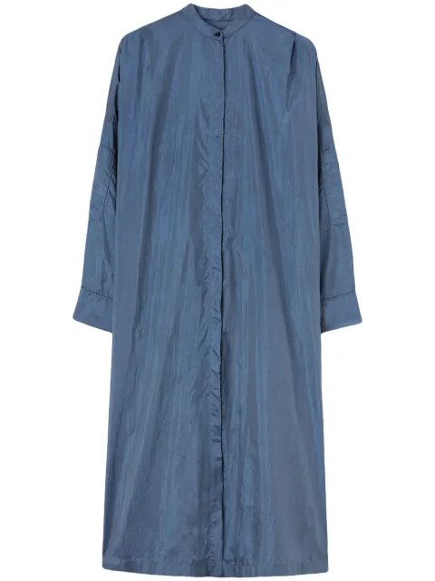 Jil Sander belted collarless midi shirt dress