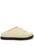 Jil Sander platform leather slides - Neutrals