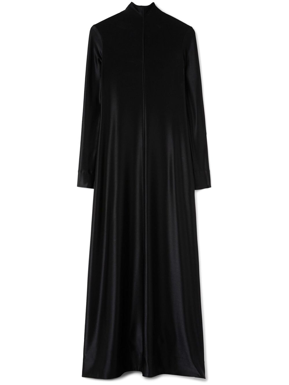 Shop Jil Sander High-neck Jersey Maxi Dress In Black