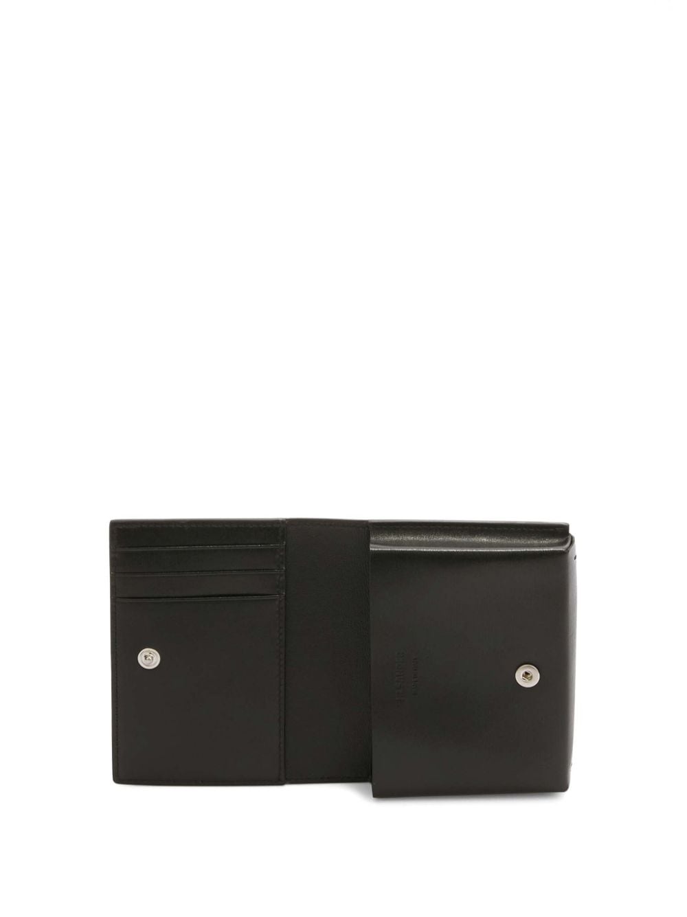 Shop Jil Sander Logo-embossed Leather Cardholder In 黑色