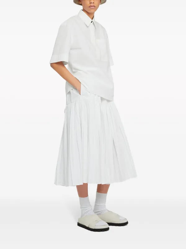 Jil Sander プリーツ スカート | ホワイト | FARFETCH JP Jil Sander プリーツ スカート | ホワイト | FARFETCH JP