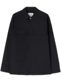 Jil Sander logo-tag cotton shirt - Blue
