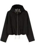 Jil Sander zip-up hooded jacket - Black