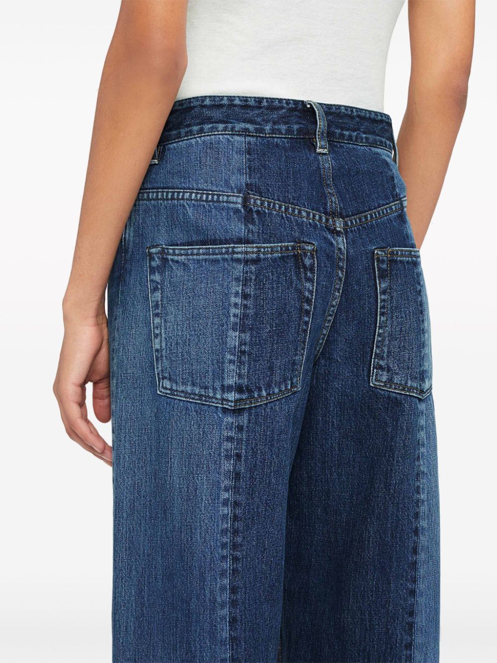 Shop Jil Sander Straight-leg Cotton Trousers In 蓝色