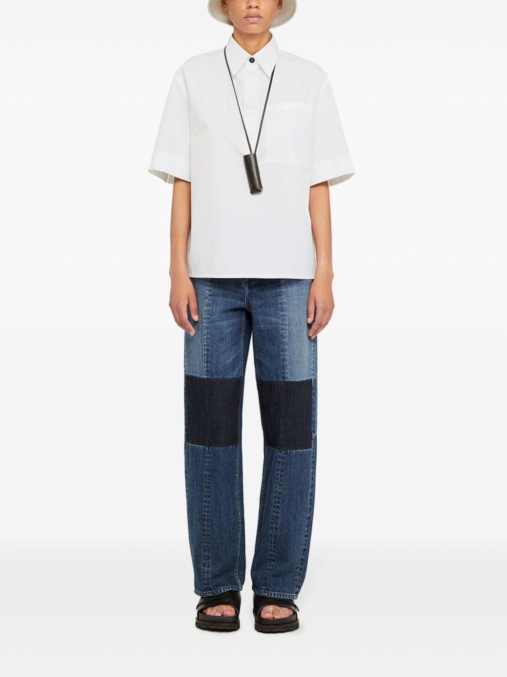 Image 2 of Jil Sander straight-leg cotton trousers