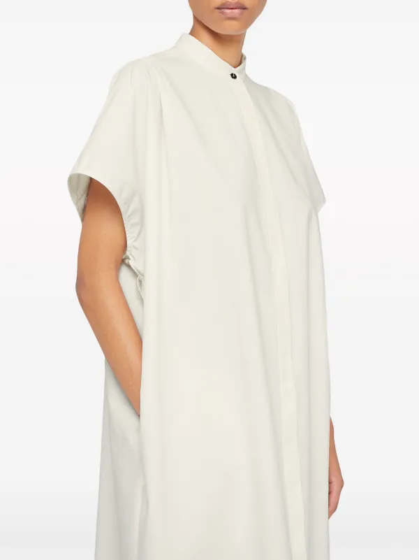 Jil Sander ノーカラー シャツドレス | ホワイト | FARFETCH JP Jil Sander ノーカラー シャツドレス | ホワイト | FARFETCH JP