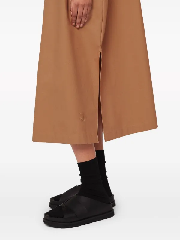 ワンピース JIL SANDER Chocolate Cotton Blend Dress Jil Sander Chocolate Cotton Blend Dress in Black | Lyst
