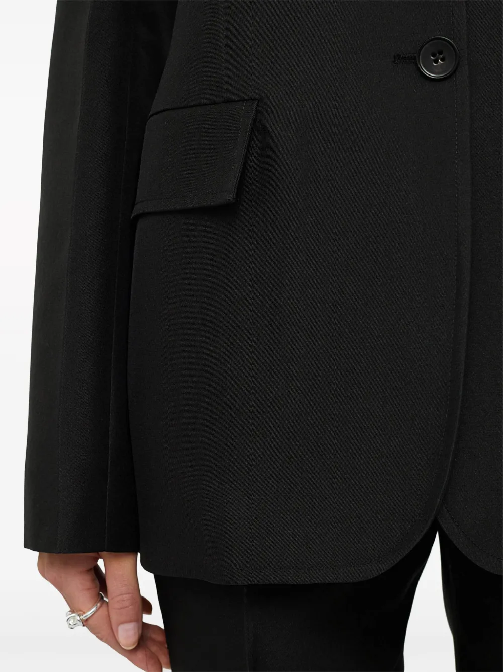 Jil Sander Blazer met enkele rij knopen Zwart