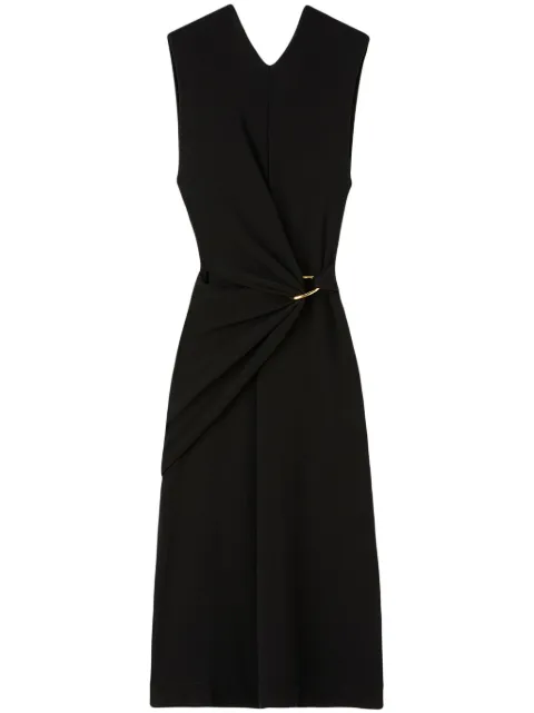 Jil Sander gathered sleeveless midi dress