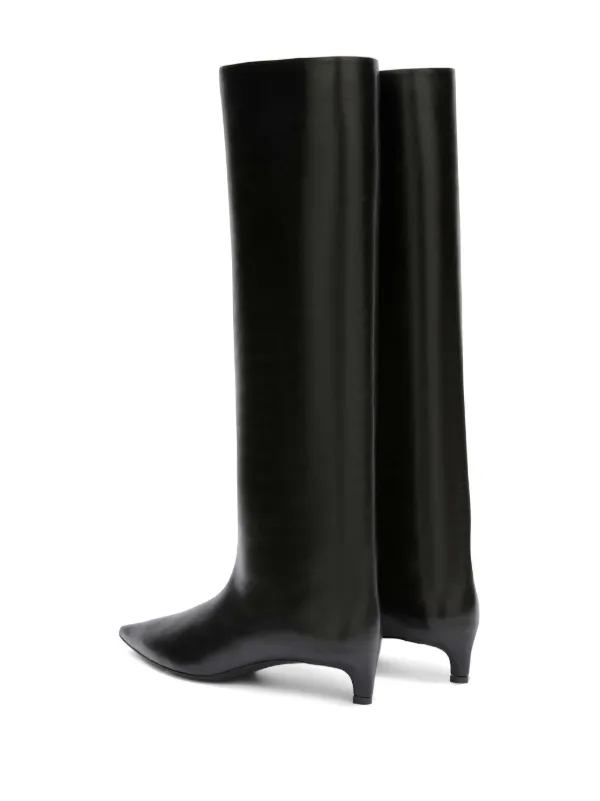 Jil Sander 30mm knee-high Leather Boots | Black | FARFETCH
