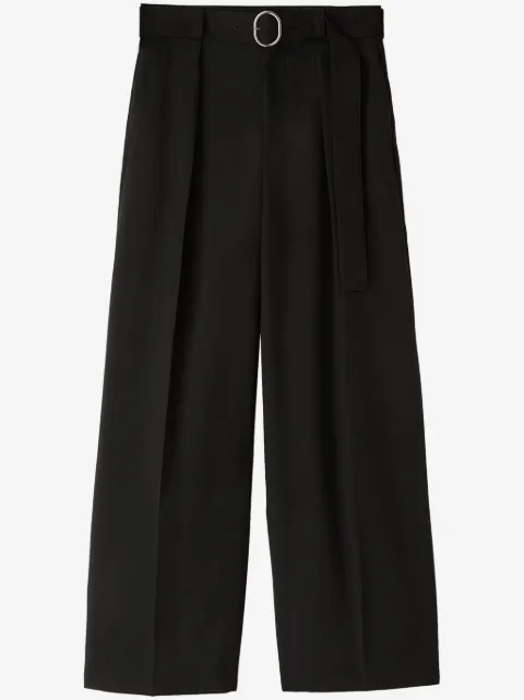 Jil Sander pantalones anchos con cinturón