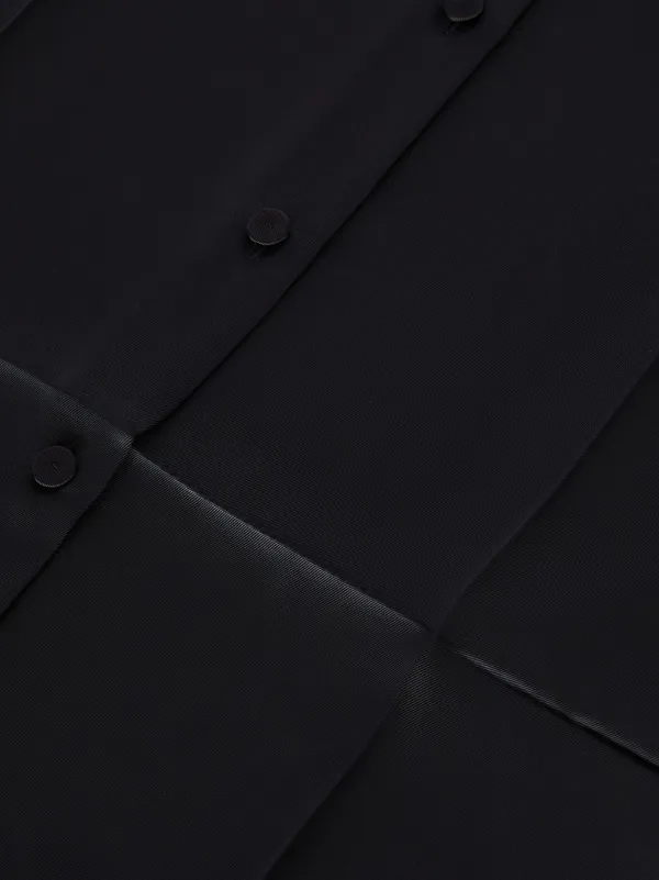 Jil Sander ポインテッドカラー サテンシャツ | ブラック | FARFETCH JP