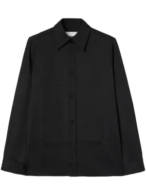 Jil Sander Thursday P.M. リネンブレンド シャツ | ブラック