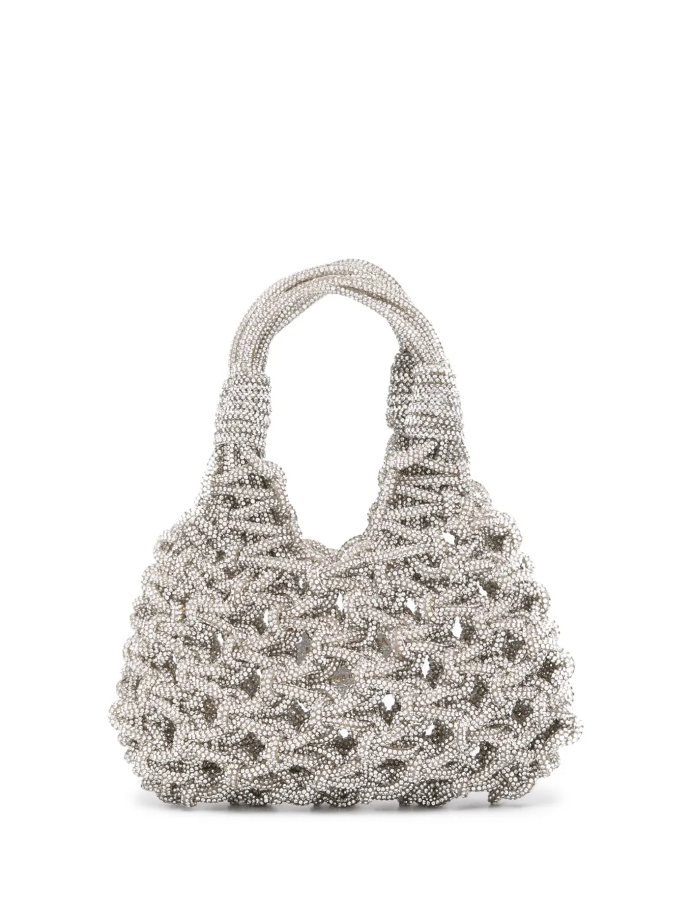 Hibourama Borsa a spalla Vannifique mini con decorazione - Argento