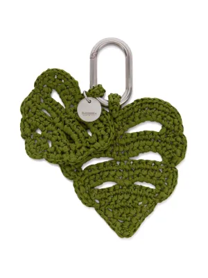 JIL SANDERラフィア マッシュルームチャーム カラビナキーホルダー Jil Sander Woven Raffia Mushroom Charm | White | FARFETCH