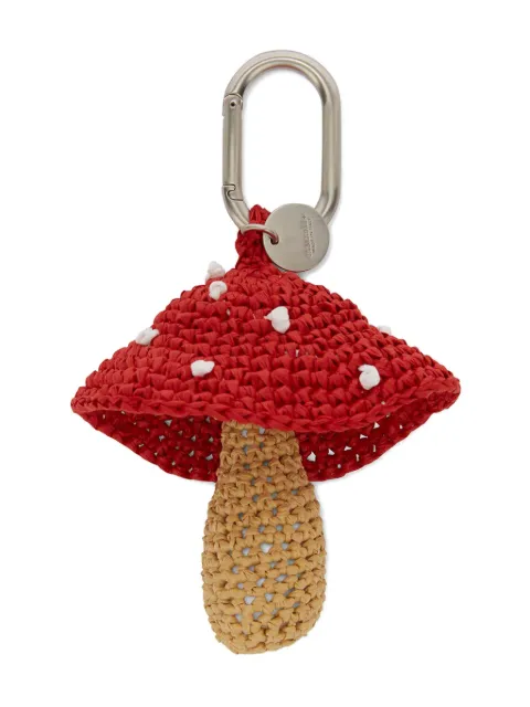 Jil Sander woven raffia mushroom charm