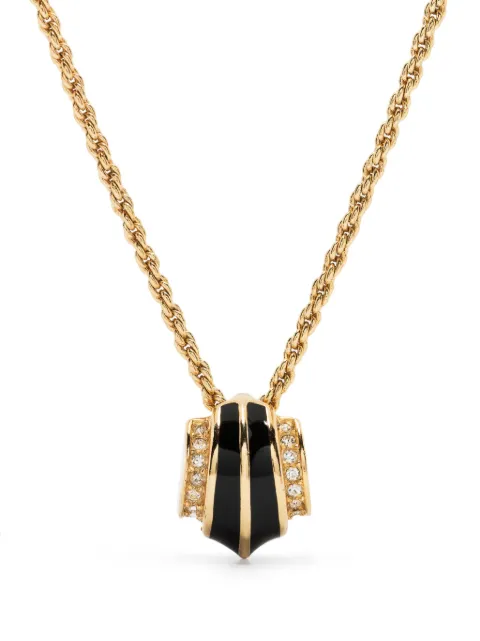 Christian Dior Pre-Owned 1990s rhinestone-embellished pendant necklace