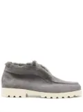 Santoni fur-trim suede desert boots - Grey