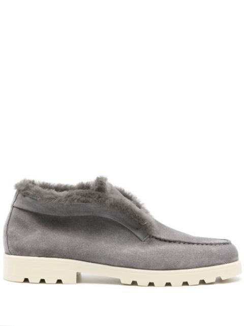 Santoni fur-trim suede desert boots