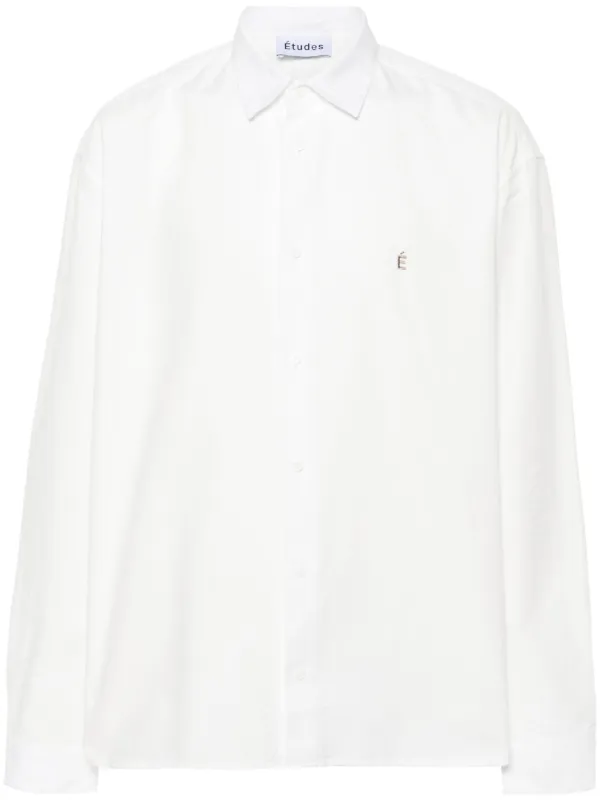 Études Studio Lyrique LS Accent Cotton Shirt | White | FARFETCH IN 