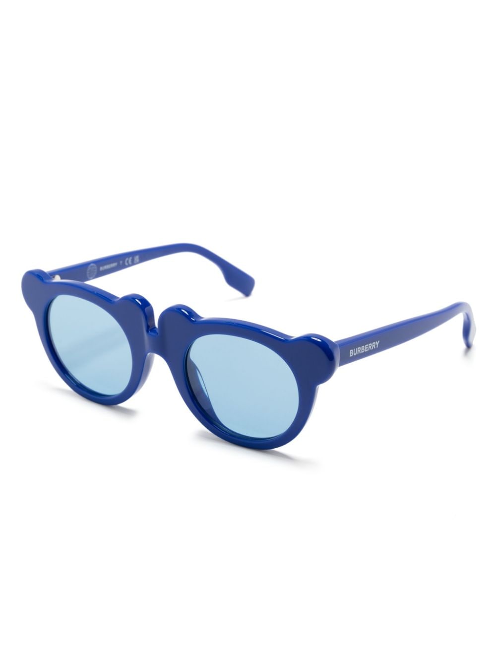 Burberry Kids Teddy Bear-frame logo-engraved sunglasses - Blauw