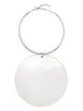 Courrèges circular-pendant tube necklace - Silver