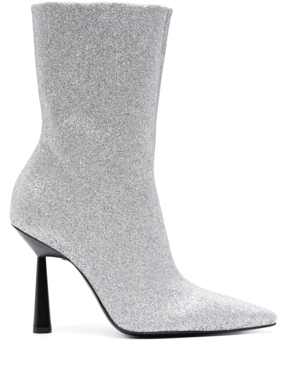 GIABORGHINI Rosie 100mm glittered ankle boots - Argento