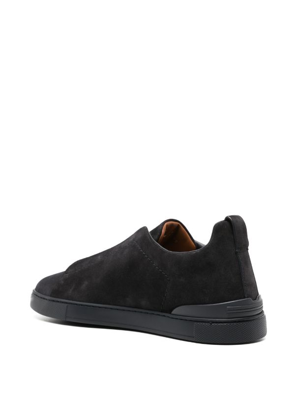 Zegna Triple Stitch Suede Sneakers | Blue | FARFETCH PL