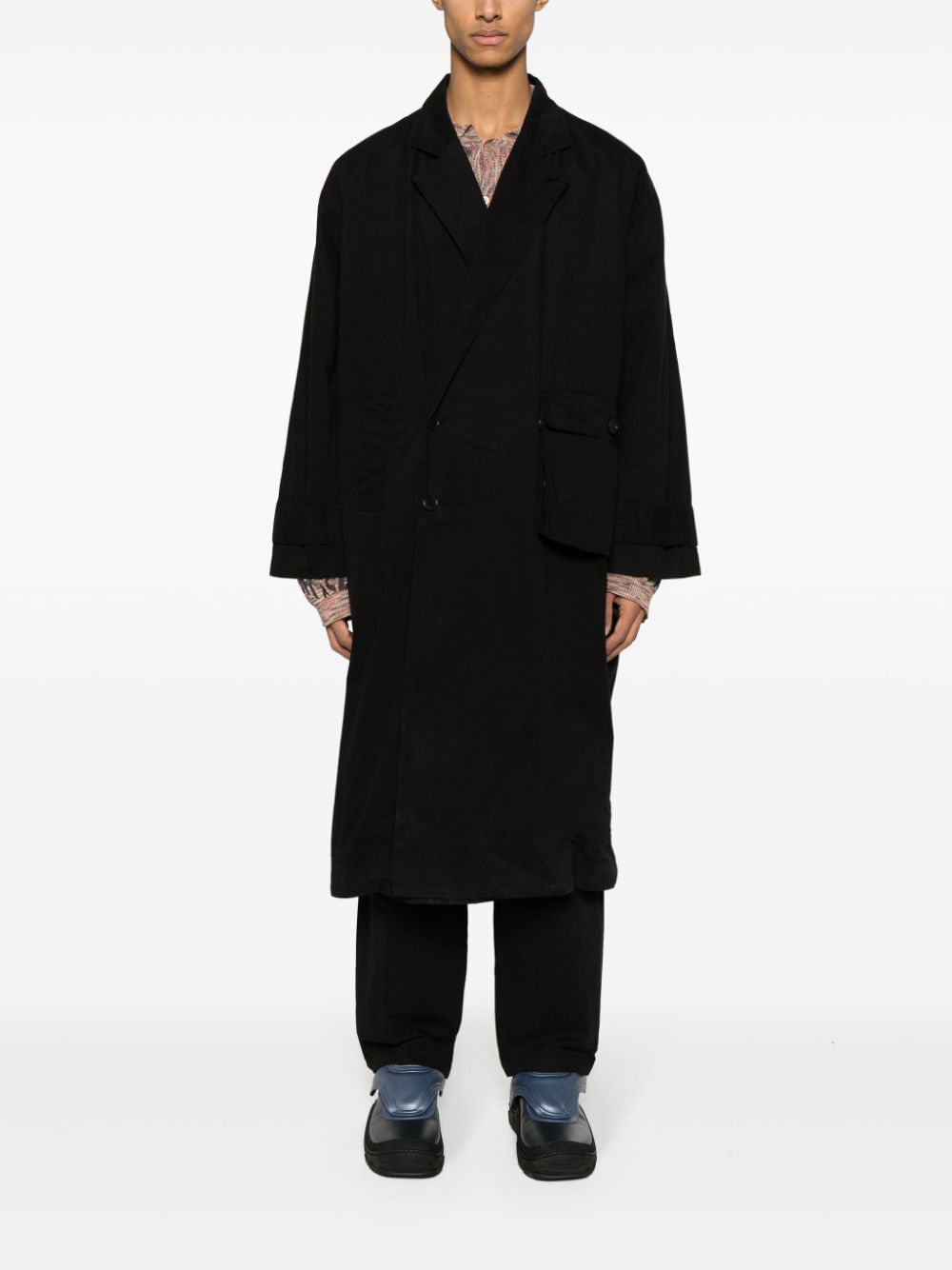 Shop Henrik Vibskov Notice Double-breasted Coat In Black