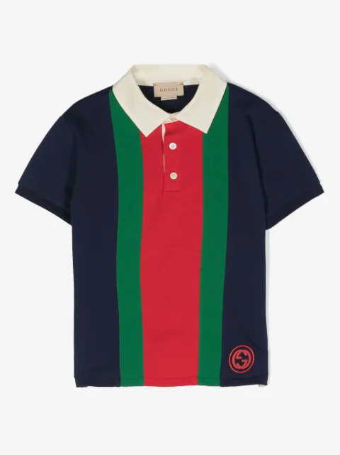 Gucci Kids Web Interlocking G polo shirt